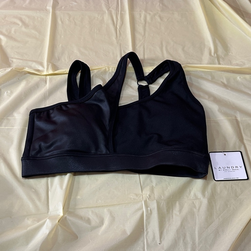 Laundry By Shelli Segal Women's Black Sports Bra Size Medium